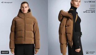 Водостойкая стеганая куртка SKI из атласа с пухом MINARDI PIUME- Заказать в России