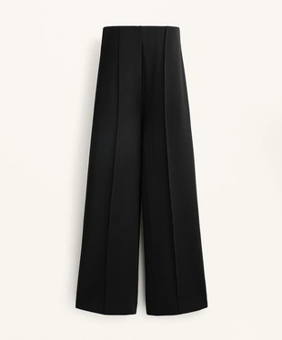 Прямые брюки с рельефным швом из модала с мягкой отделкой- Заказать в России