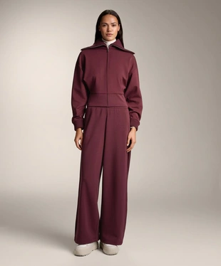 FITTED WAIST KNIT COLLAR JACKET WITH BRUSHED MODAL- Заказать в России