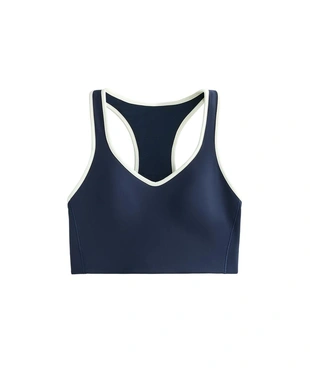 Спортивный топ средней поддержки с резиновыми вставками- Заказать в России