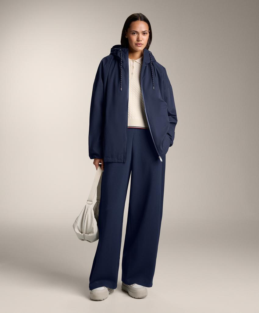 Вязаный джемпер поло с узором «мини-косы»