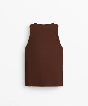 TANK TOP в рубчик из смеси модала- Заказать в России