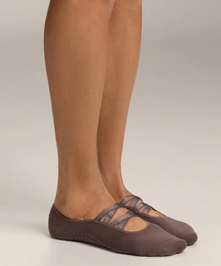 2 PAIRS OF POLYAMIDE BLEND YOGA AND PILATES SOCKS WITH DOUBLE STRAPS- Заказать в России