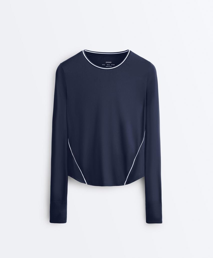 Лонгслив из высокотехнологичной ткани с кантом