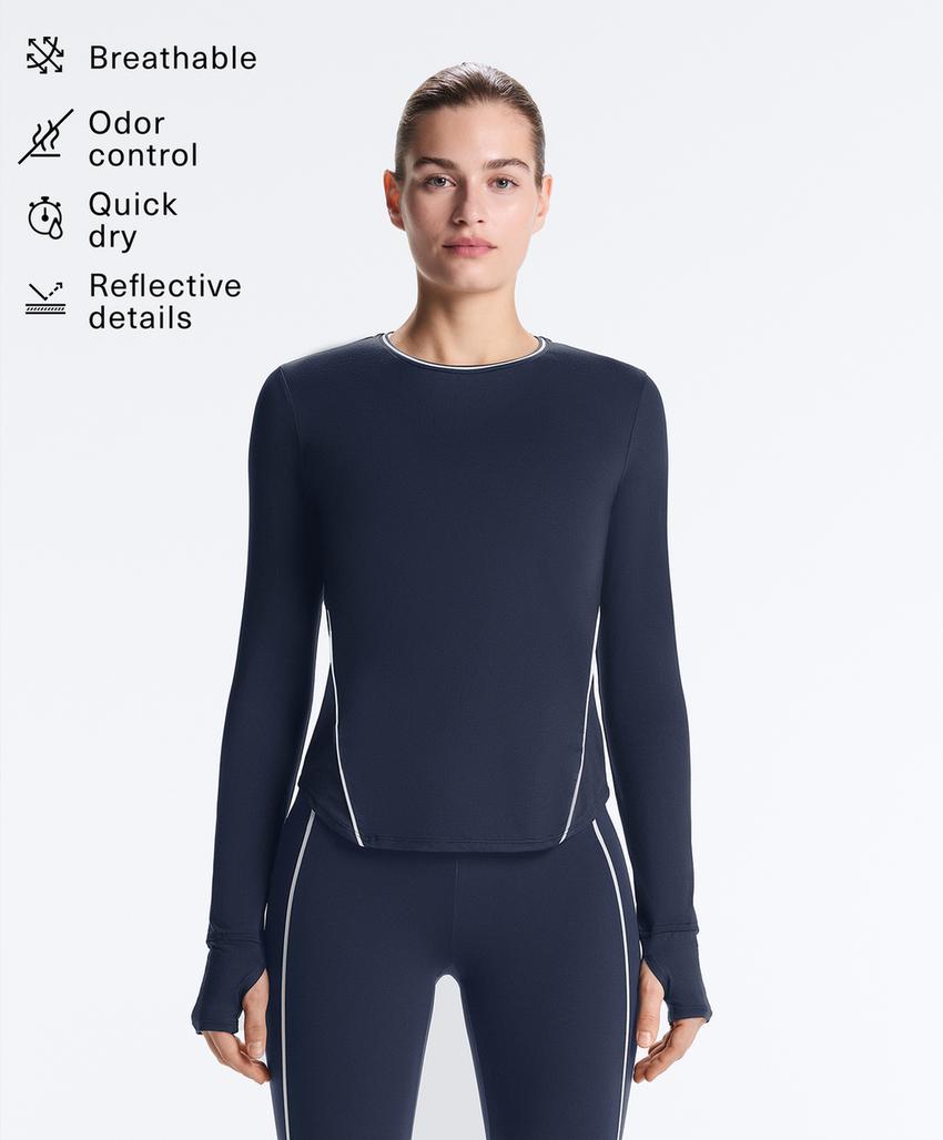 Лонгслив из высокотехнологичной ткани с кантом