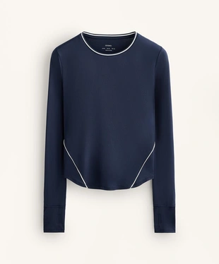 Лонгслив из высокотехнологичной ткани с кантом- Заказать в России