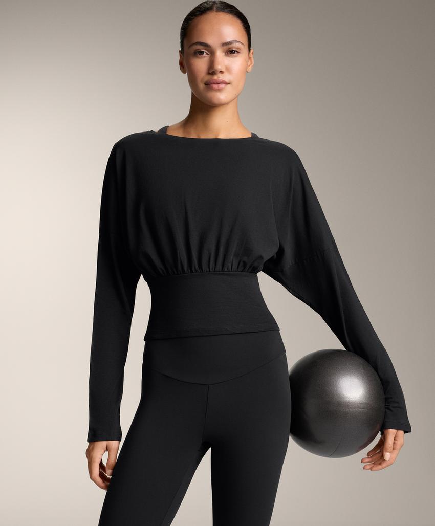 Футболка с приталенной талией из смесового хлопка