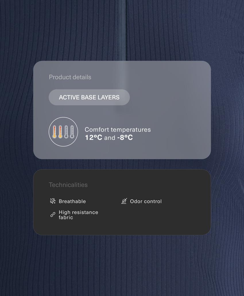 Thermal base layer rib T-shirt