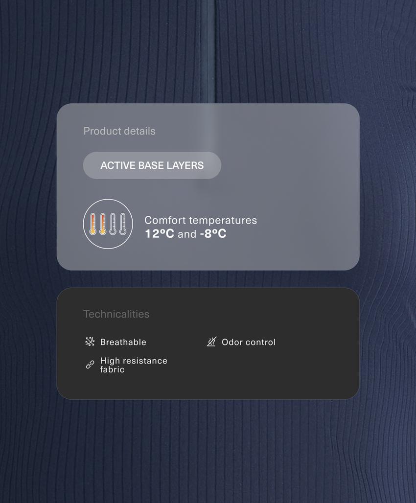 Thermal base layer rib T-shirt