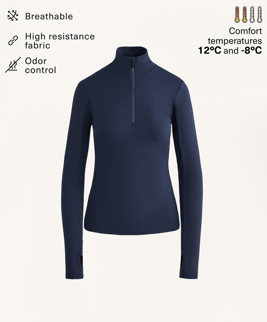 Thermal base layer rib T-shirt