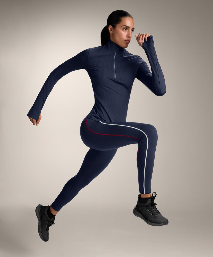 Thermal base layer rib T-shirt