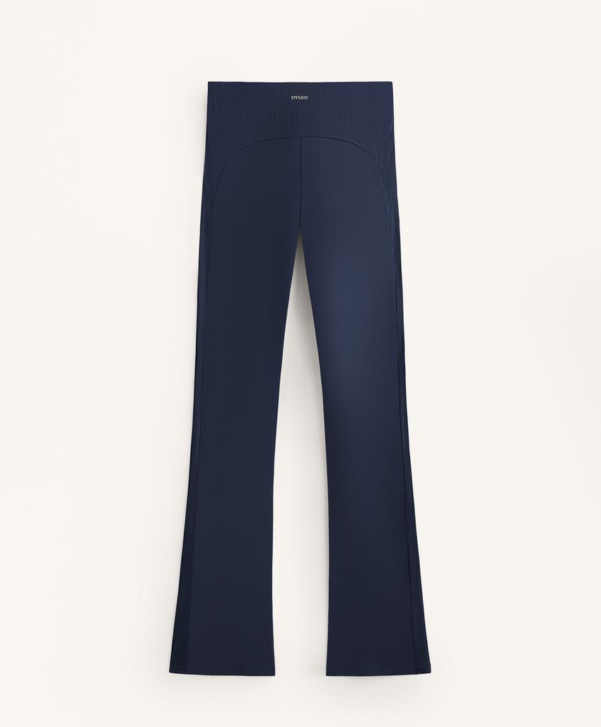 Брюки клеш в рубчик Comfortlux с завышенной талией