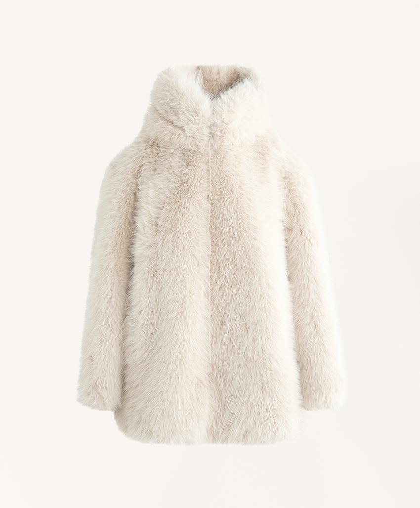 Куртка с капюшоном из искусственного меха