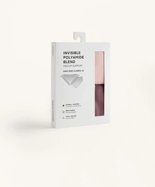 2 INVISIBLE POLYAMIDE BLEND MEDIUM-SUPPORT HIGH-WAISTED CLASSIC BRIEFS- Заказать в России