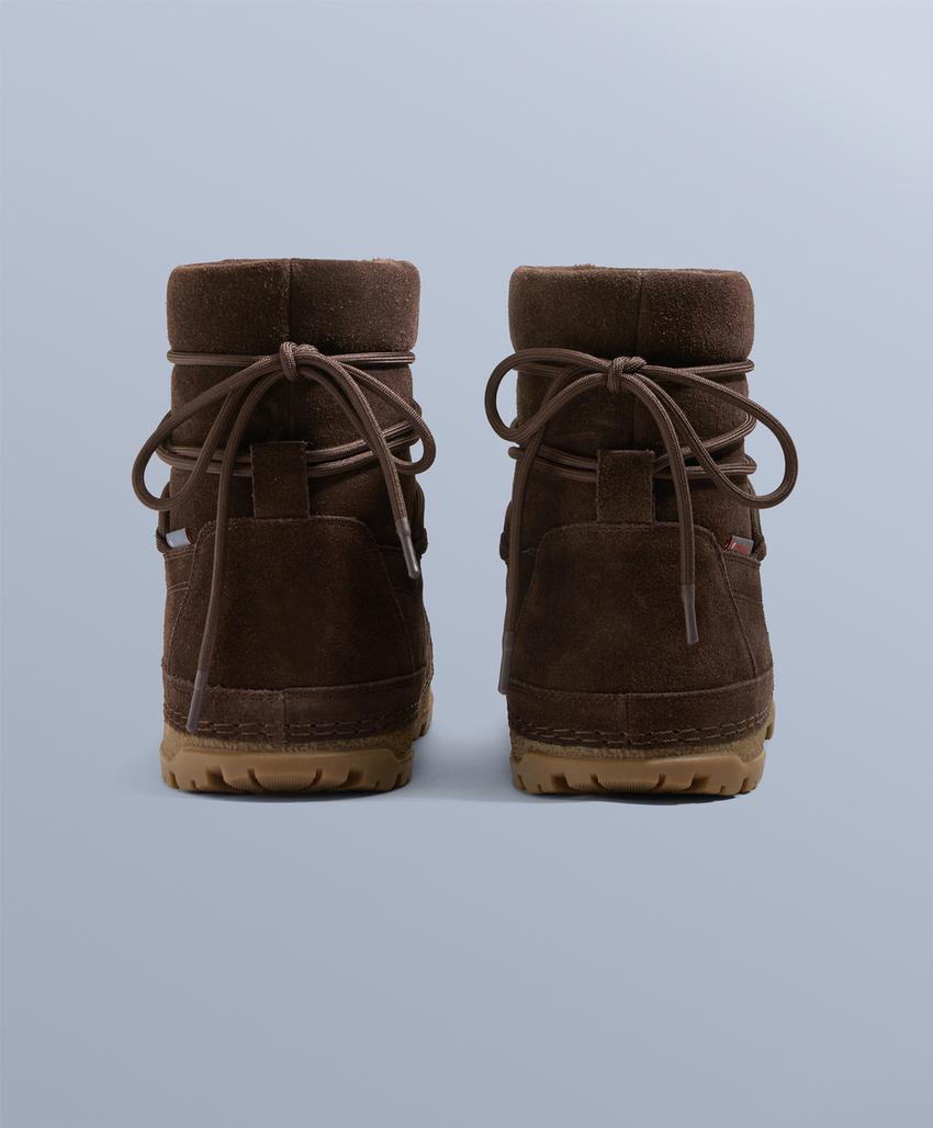 Технические замшевые ботинки со шнуровкой