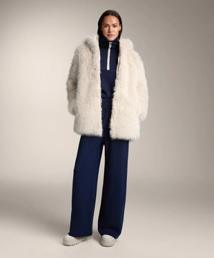 Свитер с высоким воротником и молнией до уровня груди- Заказать в России