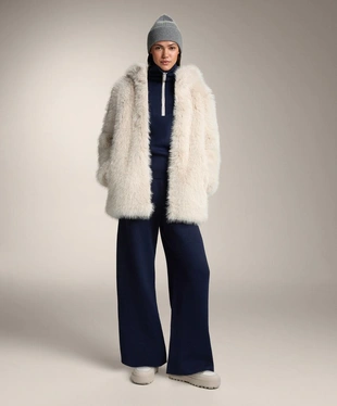 Свитер с высоким воротником и молнией до уровня груди- Заказать в России