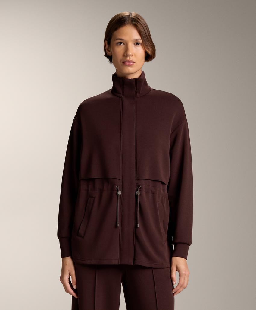 Длинная куртка с карманами из мягкой ткани с модалом