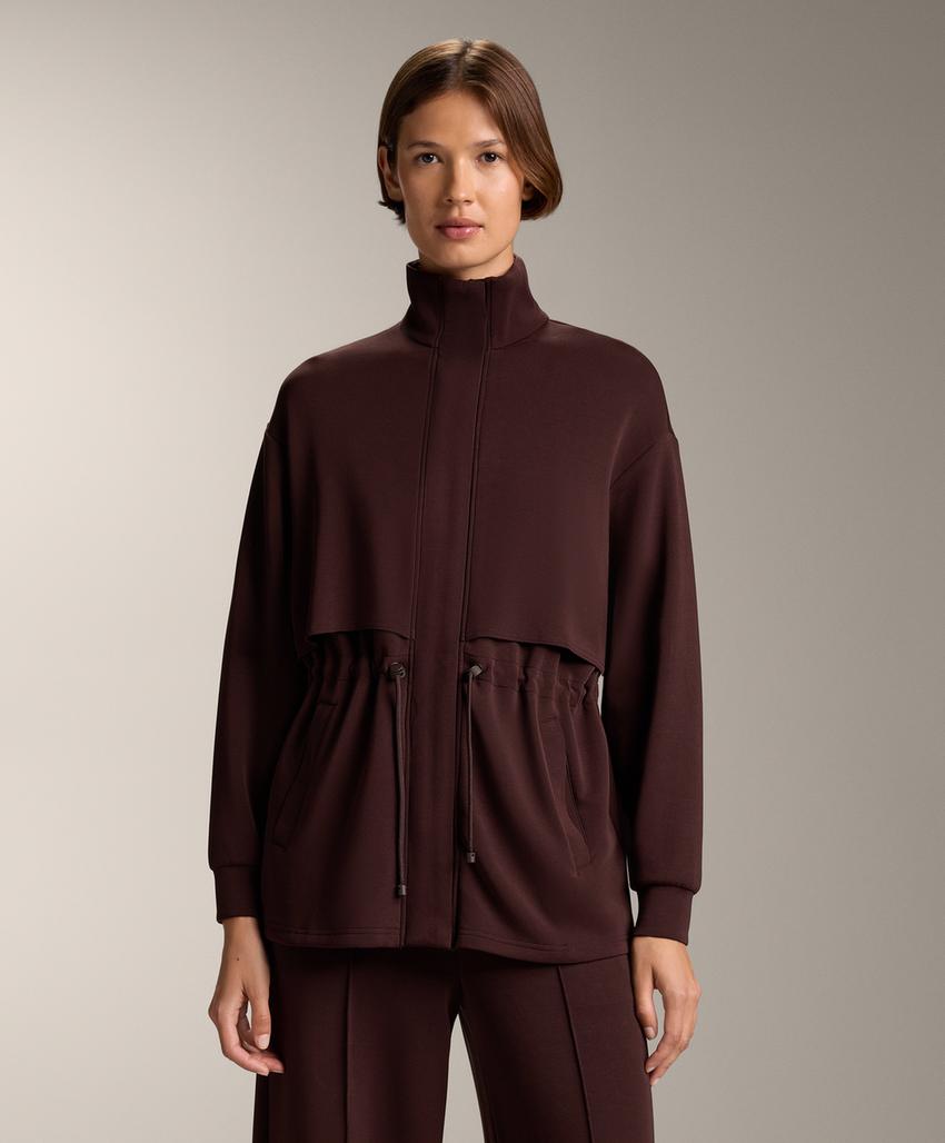 Длинная куртка с карманами из мягкой ткани с модалом