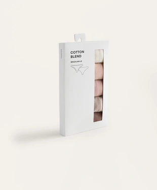 5 трусов бразильяно из смесового хлопка- Заказать в России