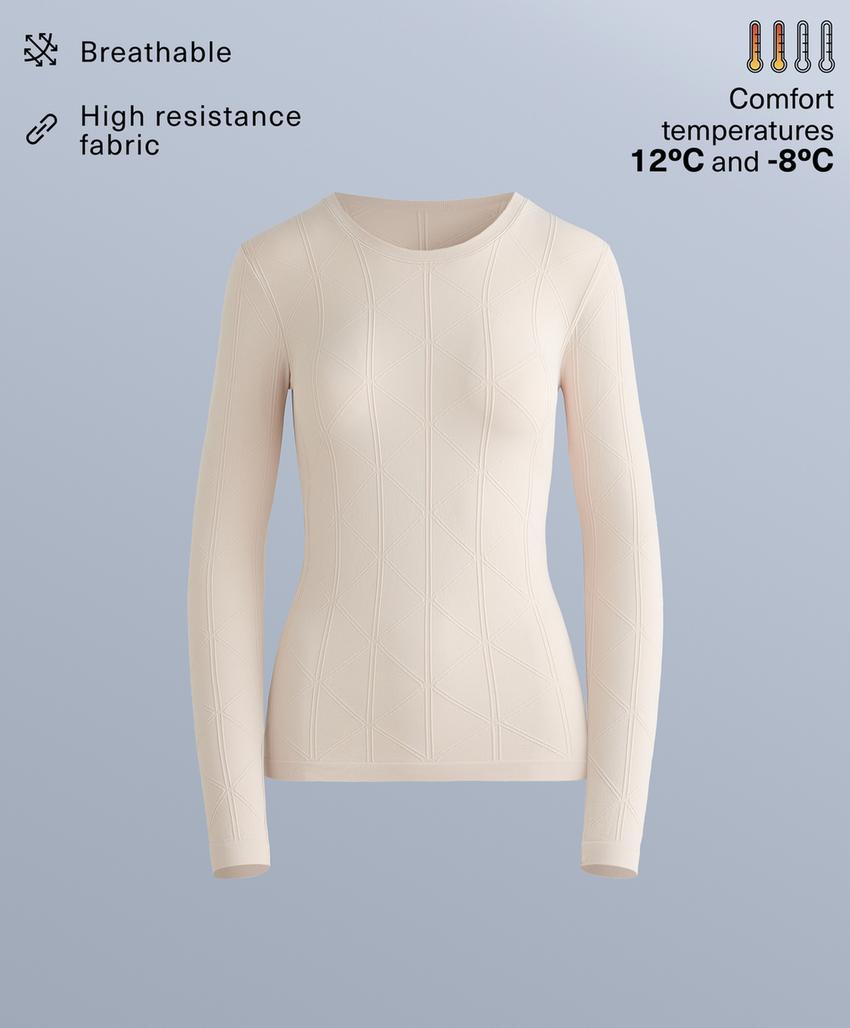 Термофутболка с жаккардовым узором seamless base layer