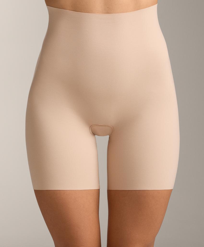 High-waisted invisible polyamide blend medium support biker shorts