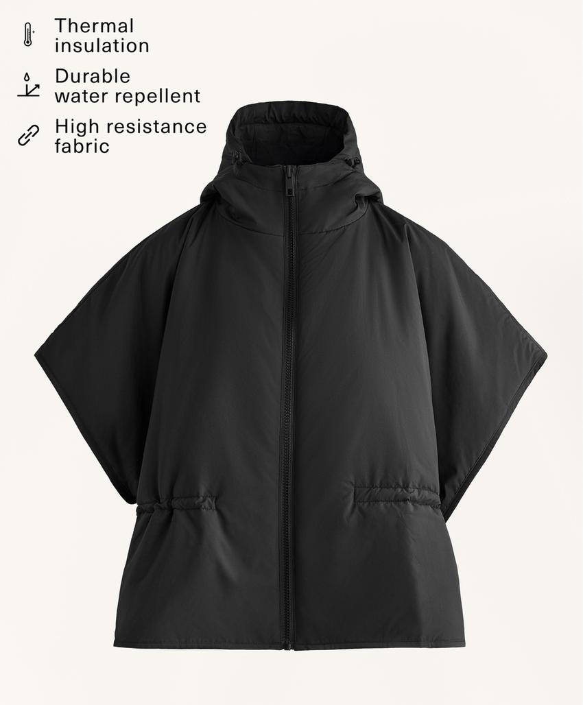 Стеганый жилет с капюшоном