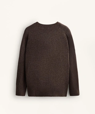 Мягкий вязаный джемпер с круглым вырезом- Заказать в России