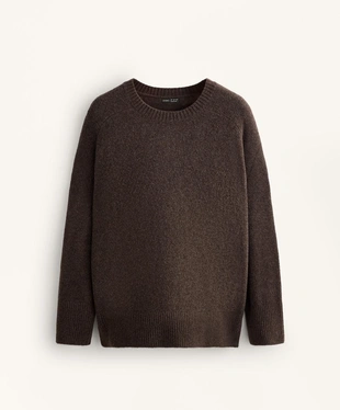 Мягкий вязаный джемпер с круглым вырезом- Заказать в России