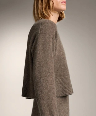 Вязаный джемпер из 100% кашемира с круглым вырезом- Заказать в России