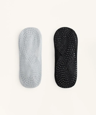 2 PAIRS OF COTTON BLEND YOGA AND PILATES SOCKS WITH CROSSOVER STRAPS- Заказать в России