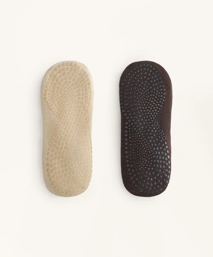 2 PAIRS OF COTTON BLEND YOGA AND PILATES SOCKS WITH CROSSOVER STRAPS- Заказать в России