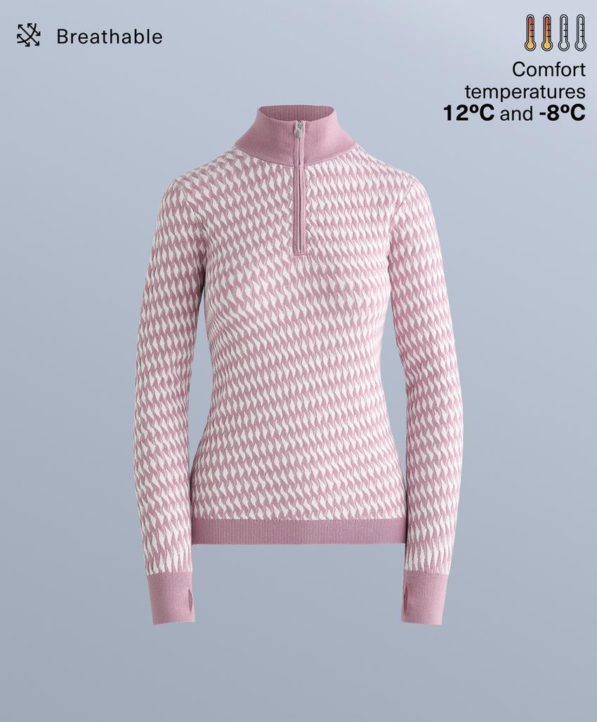 Лонгслив Base Layer из вязаного жаккарда с геометрическим узором