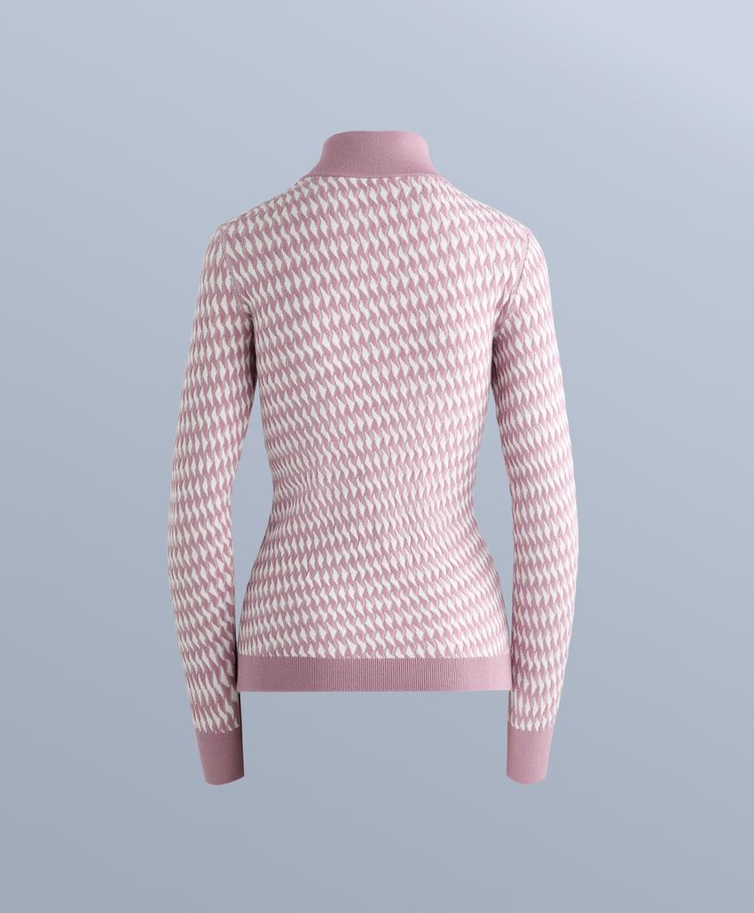 Лонгслив Base Layer из вязаного жаккарда с геометрическим узором