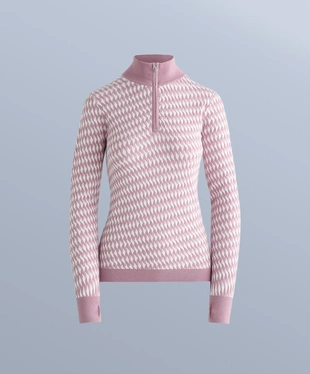 Лонгслив BASE LAYER из вязаного жаккарда с геометрическим узором- Заказать в России