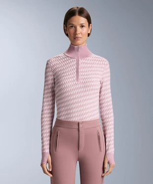 Лонгслив BASE LAYER из вязаного жаккарда с геометрическим узором- Заказать в России