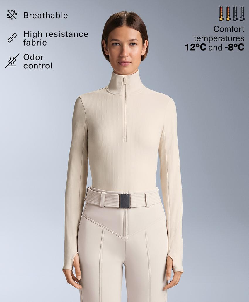 Thermal base layer rib T-shirt