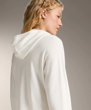 Вязаная куртка с капюшоном, эффект стирки- Заказать в России