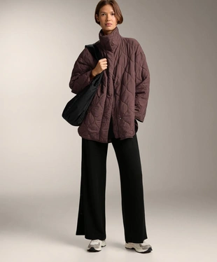 Прямые брюки в рубчик на пуговицах из мягкой ткани с модалом- Заказать в России