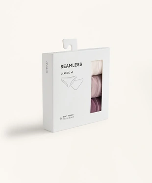 3 бесшовных классических трусов SEAMLESS из мягкой ткани- Заказать в России