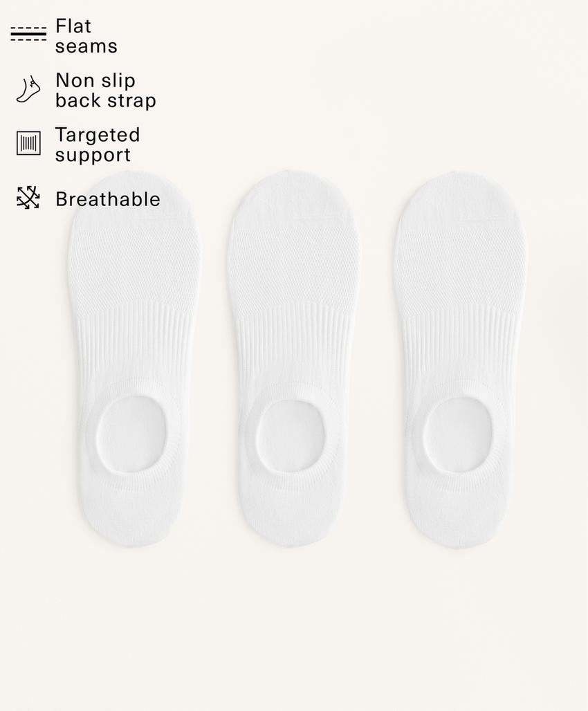 3 пары спортивных носков из хлопковой смеси с высоким вырезом