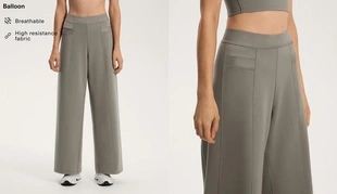 Брюки-баллоны с эффектом неопрена- Заказать в России