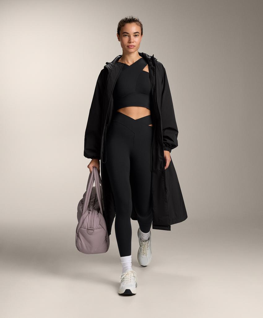 Лосины с высокой посадкой и компрессией до щиколотки с вырезом на талии