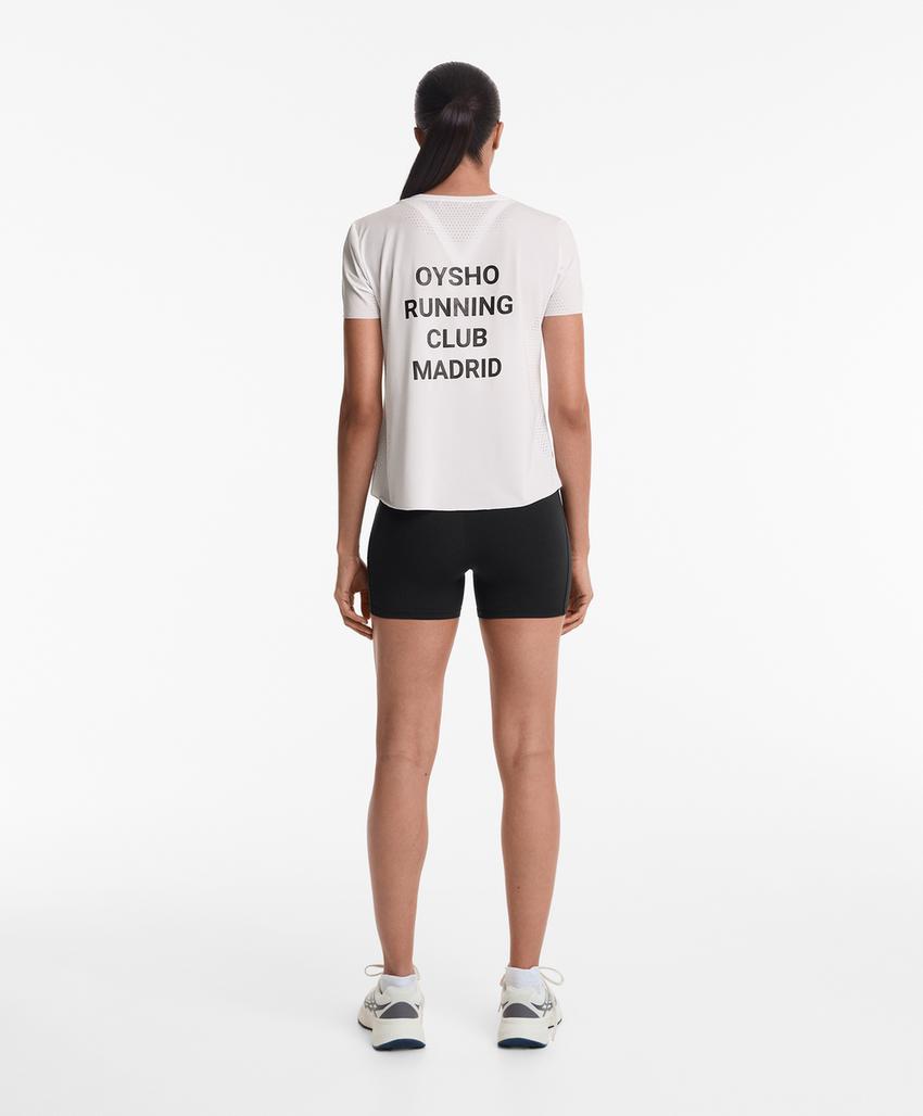 T-shirt técnica justa manga curta Running Club Madrid