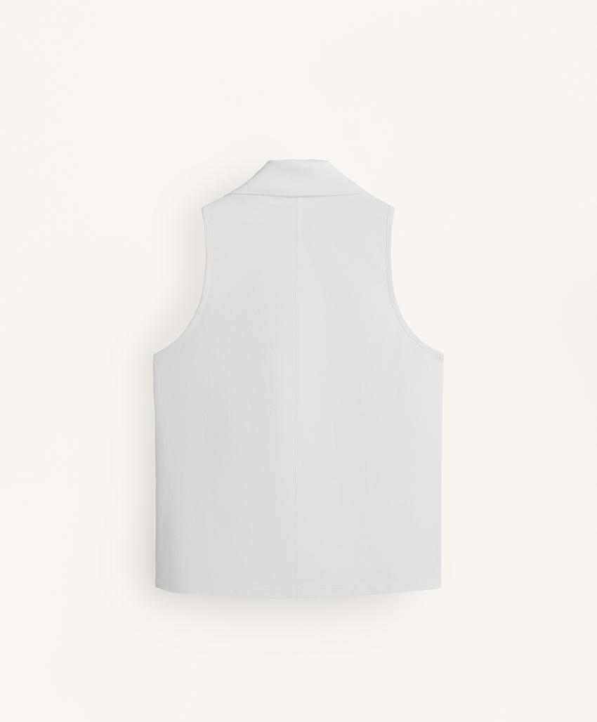 Поло из пике без рукавов