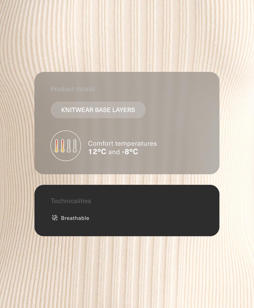 Термофутболка Base Layer вязаная с контрастными деталями