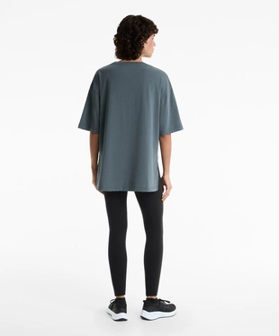 Футболка квадратного кроя из смесового хлопка с короткими рукавами- Заказать в России