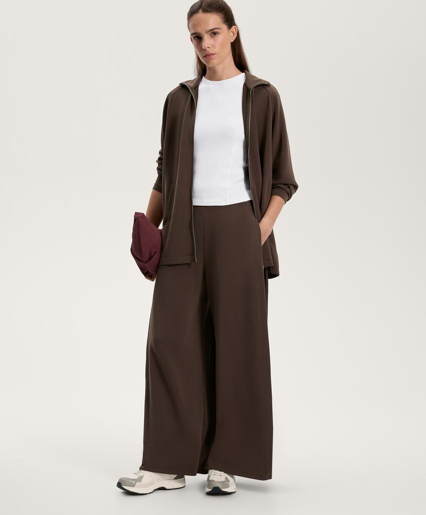 Футболка с коротким рукавом в рубчик из хлопка и модала