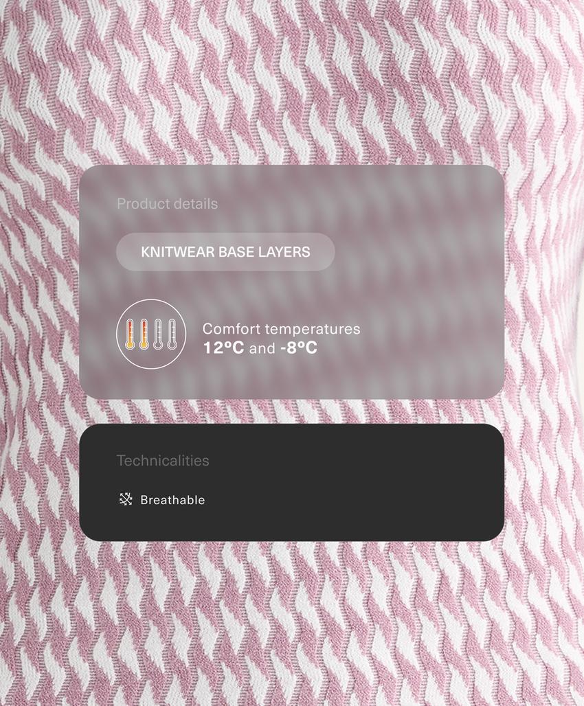 Термобелье с узором геометрического жаккарда