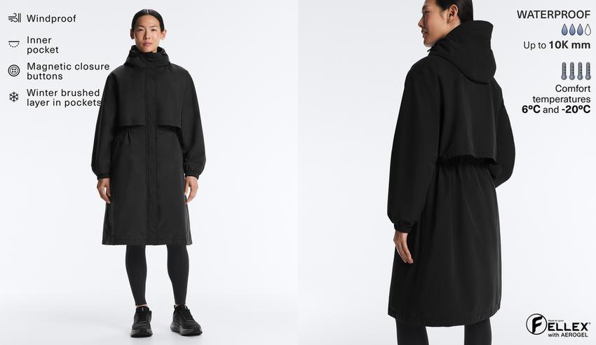 Длинная утепленная непромокаемая куртка 10k FELLEX® с AEROGEL